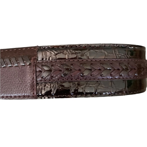 Brighton Ladies Wide Brown Leather Belt Size 32 main image 5